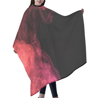 Personality  Red Smoke On Black Background With Copy Space Hair Cutting Cape
