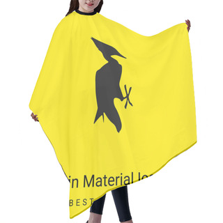 Personality  Bird Shape Minimal Bright Yellow Material Icon Hair Cutting Cape
