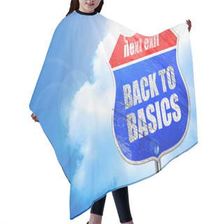 Personality  Back To Basics, 3D Rendering, Blue Street Sign Hair Cutting Cape