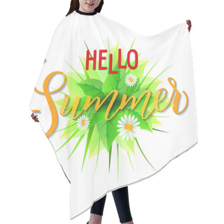 Personality  Summer Flower And Herbal  Bouquet  And Original Hand Lettering H Hair Cutting Cape