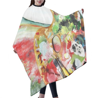 Personality  Beautiful Impressionistic Picture Of Summer Fields Hair Cutting Cape