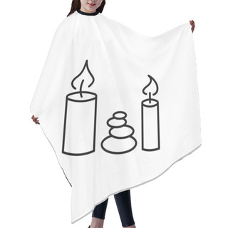 Personality  Candle, Buddhist, Stones Icon. Simple Line, Outline Vector Religion Icons For Ui And Ux, Website Or Mobile Application On White Background Hair Cutting Cape