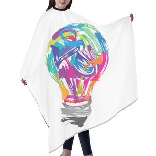 Personality  Creative Painting Idea Hair Cutting Cape