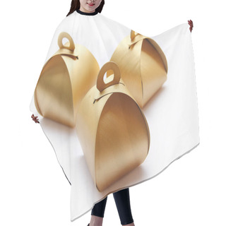 Personality  Three Golden Package Boxes Hair Cutting Cape