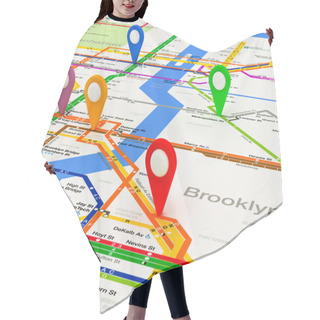 Personality  New York Navigation Subway Map Hair Cutting Cape