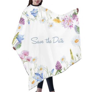 Personality  Watercolor Floral Frame Hair Cutting Cape