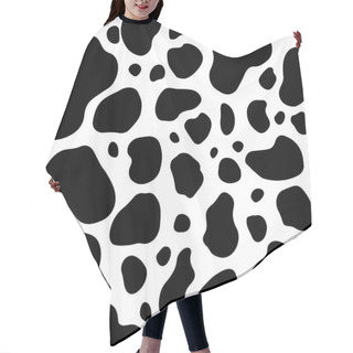 Personality  Cow Texture Pattern Repeated Seamless Black And White Lactic Chocolate Animal Jungle Print Spot Skin Milk Day Hair Cutting Cape