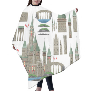 Personality  Cartoon Castle Vector Fairytale Medieval Tower Of Fantasy Palace Building In Kingdom Fairyland Illustration Set Of Historical Fairy-tale House Bastion Constructor Isolated On White Background Hair Cutting Cape