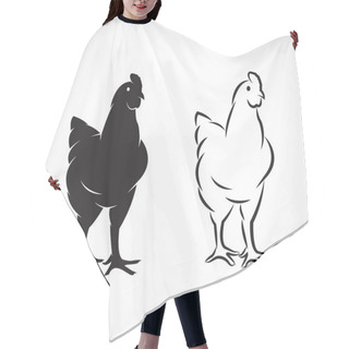 Personality  Vector Image Of An Chicken On White Background Hair Cutting Cape