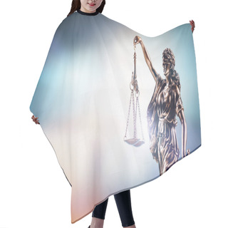 Personality  Symbol Of Law Themis On Light Backgroud Hair Cutting Cape