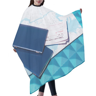 Personality  Map, Passports And Tickets  Hair Cutting Cape