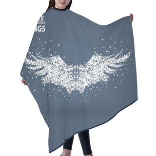 Personality  Particles Of Wings,full Enterprising Across Significance Vector Illustration. Hair Cutting Cape