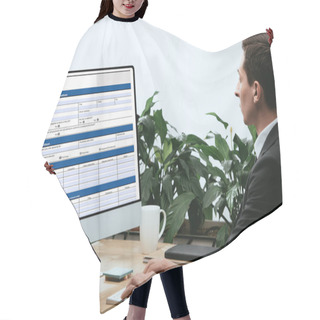 Personality  Man In Suit Filling In Personal Information Application, Identity Private Concept Hair Cutting Cape