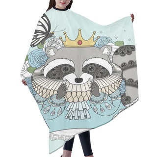 Personality  Adorable Raccoon Coloring Page Hair Cutting Cape