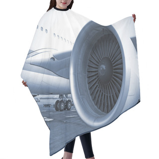 Personality  Airplane Engine In Airport Hair Cutting Cape