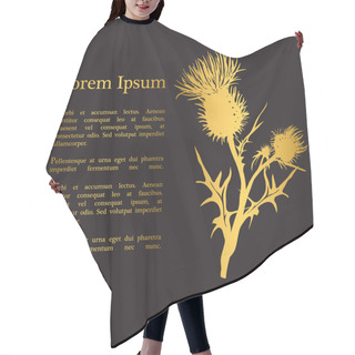 Personality  Decorative Vector Thistle (Carduus Acanthoides) Silhouette Hair Cutting Cape