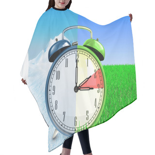 Personality  Daylight Saving Time Concept Hair Cutting Cape