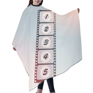 Personality  Film Countdown. Vector Design. Hair Cutting Cape