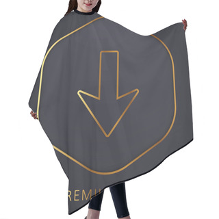 Personality  Arrow Down Golden Line Premium Logo Or Icon Hair Cutting Cape