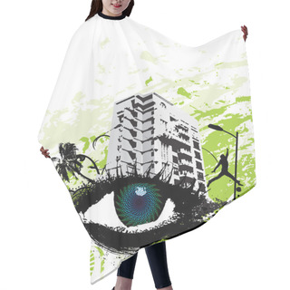 Personality  Urban Background Hair Cutting Cape
