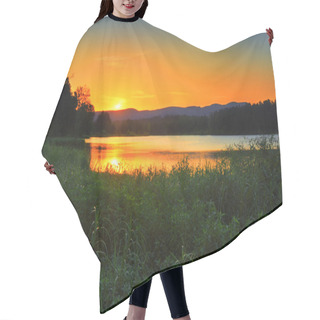 Personality  Sunset Behind Blue Mountains Australia Hair Cutting Cape