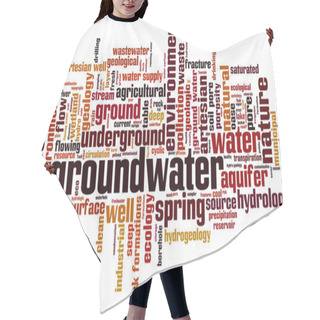 Personality  Groundwater Word Cloud Hair Cutting Cape