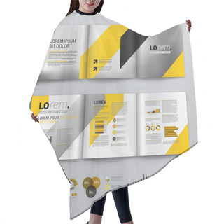 Personality  Brochure Template Design Hair Cutting Cape