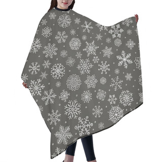 Personality  Winter Snow Flakes Doodle Seamless Background Hair Cutting Cape