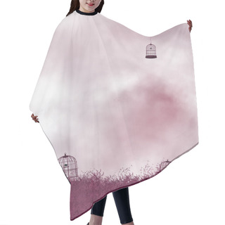 Personality  Pink Background Hair Cutting Cape