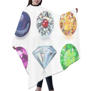 Personality  Colored Gems Hair Cutting Cape