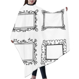 Personality  Frames In Black And White Hair Cutting Cape