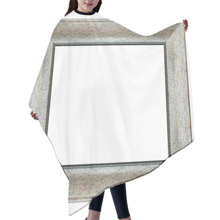 Personality  Silver Square Frame On A White Background, Isolated Hair Cutting Cape