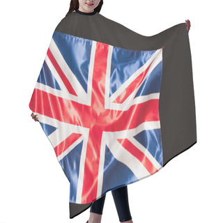 Personality  National Flag Of United Kingdom With Red Cross Isolated On Black Hair Cutting Cape