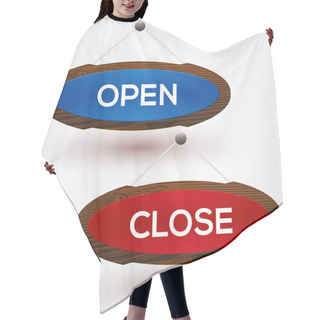 Personality  Open And Closed Signs. Hair Cutting Cape