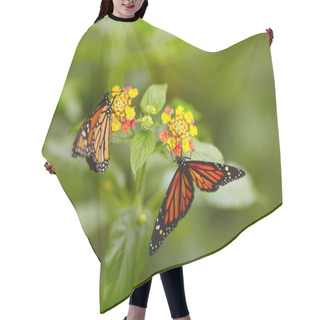 Personality  Two Tiger Butterfly On The Flowers Hair Cutting Cape