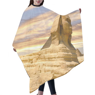 Personality  The Sphinx, Which Has A Lion's Body And A Human Head, Is Depicted In The Limestone Statue Known As The Great Sphinx Of Giza.                              Hair Cutting Cape