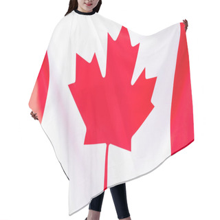 Personality  Close Up Of White Canadian Flag With Red Maple Leaf  Hair Cutting Cape