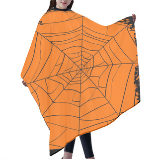 Personality  Halloween Backdrop With Creepy Cobweb Hair Cutting Cape