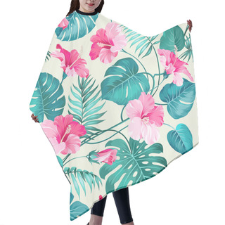 Personality  Tropical Flower Pattern. Hair Cutting Cape