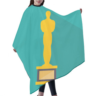 Personality  Gold Movie Statuette Hair Cutting Cape