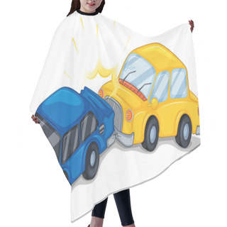 Personality  Two Cars Bumping Hair Cutting Cape