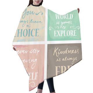 Personality  Set Of 4  Inspirational Quotes Hair Cutting Cape