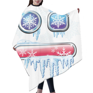 Personality  Winter Buttons Hair Cutting Cape