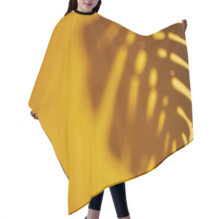 Personality  Tropical Leaf Shadow On Yellow Background Hair Cutting Cape