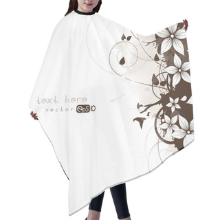Personality  Background With Floral Ornament Hair Cutting Cape