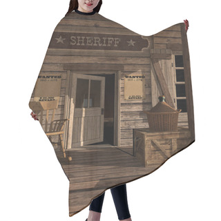 Personality  Door To Sheriff's Office Hair Cutting Cape