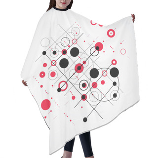 Personality  Vector Bauhaus Abstract Red Hair Cutting Cape