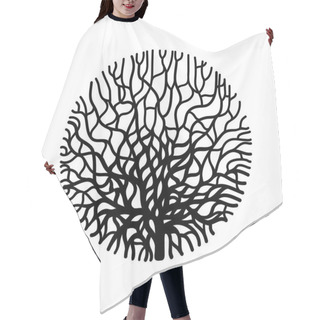 Personality  Graphic Coral Circle Hair Cutting Cape