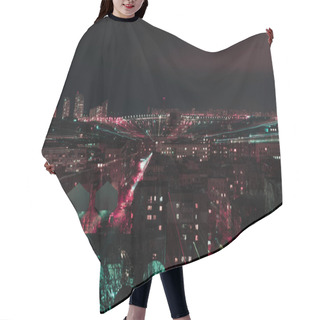 Personality  Night Cityscape With Blurred Bright Bokeh Lights Hair Cutting Cape