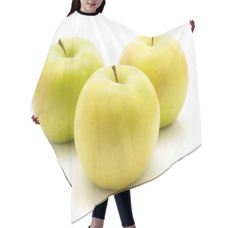 Personality  Three Apples (Smeralda Variety) Isolated On White Backgroun Hair Cutting Cape